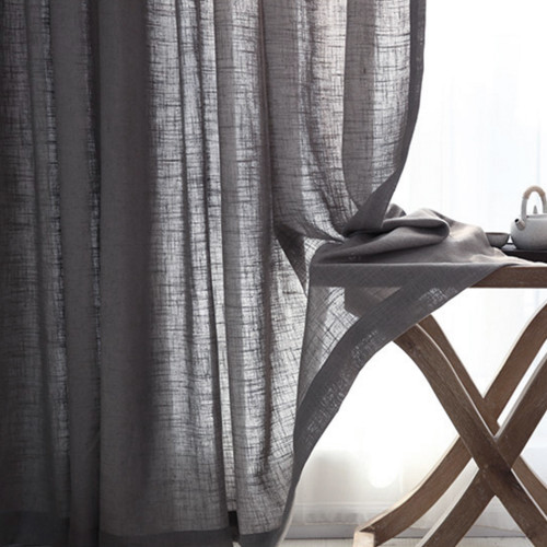Homespun Sheer Linen Look Eyelet Curtain Panel Quickfit