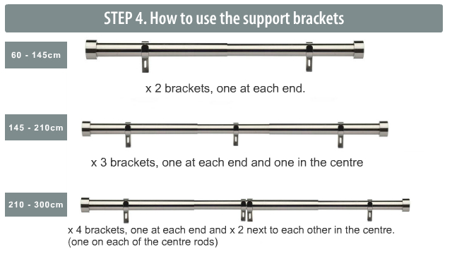 How to use the curtain rod brackets How to use the curtain rod brackets