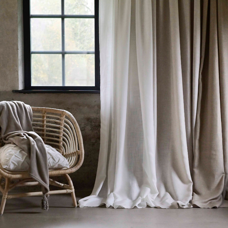 See Color-Blocked Curtains in a Minimal, Modern Brisbane Home