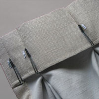 Curtain Sewing - Inserting the Pin Hooks for Pinch Pleat Curtains