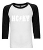 Youth "HCKY Lightning Bolt" 3/4 Sleeve Raglan
