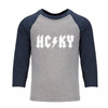 Youth "HCKY Lightning Bolt" 3/4 Sleeve Raglan