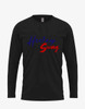 Mens "HockeySwag Script - Full Color" Long Sleeve Tee