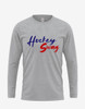 Mens "HockeySwag Script - Full Color" Long Sleeve Tee
