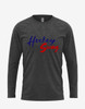 Mens "HockeySwag Script - Full Color" Long Sleeve Tee