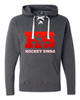 Women's "HockeySwag Block Red" Premium Lace Hoodie