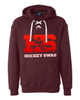 Women's "HockeySwag Block Red" Premium Lace Hoodie