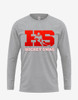Women's "HockeySwag Block Red" Long Sleeve Tee