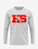 Women's "HockeySwag Block Red" Long Sleeve Tee