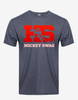 Men's "HockeySwag Block Red" Short Sleeve Tee