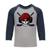 Youth "Skull Sticks" 3/4 Sleeve Raglan Jersey Tee