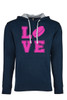 Women's "Love Puck Pink" Lightweight Hoodie