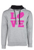 Women's "Love Puck Pink" Lightweight Hoodie