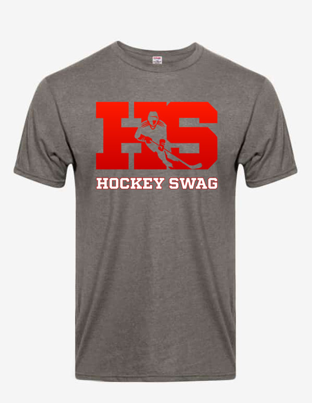Men's "HockeySwag Block Red" Short Sleeve Tee