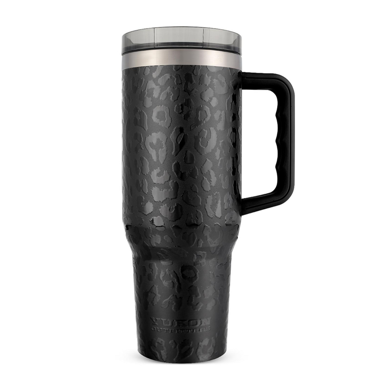 YUKON 40 Oz Tumbler Handle UV Black Leopard