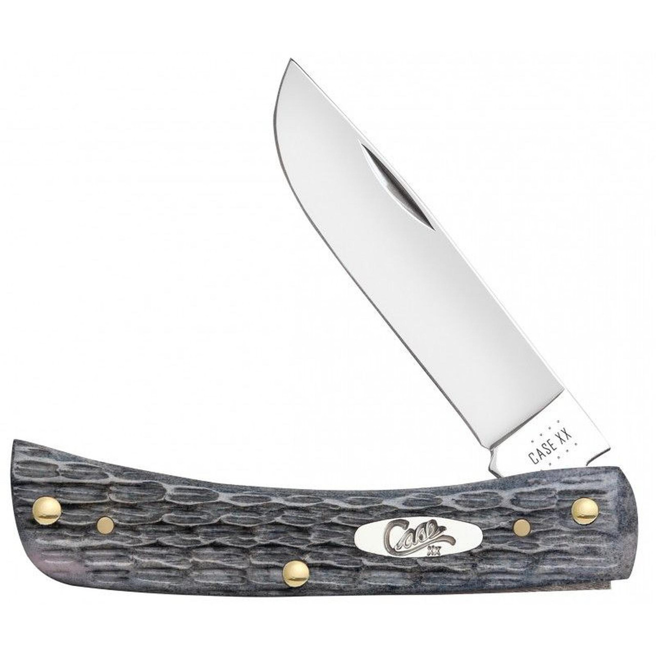 Case XX Pocket Worn Jigged Gray Bone Sodbuster Jr Carbon Steel Folding