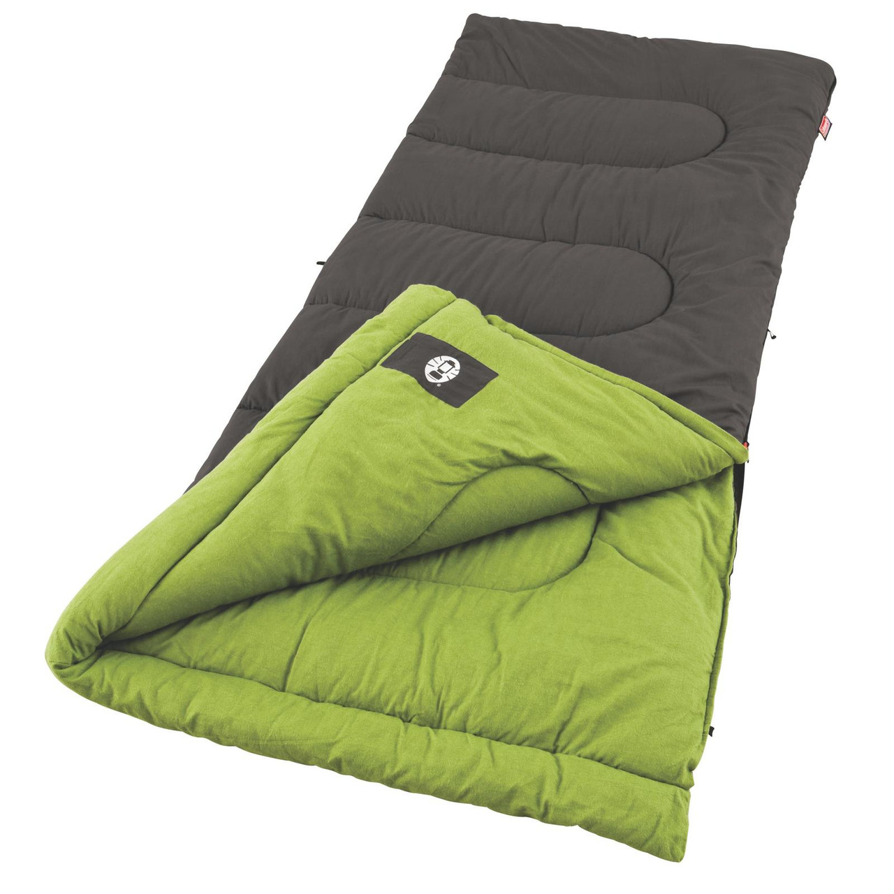 アウトドア寝具 Coleman COLDWEATHER OUTERBAG Coleman Duck Harbor Cool Weather Sleeping Bag Grey/Green - Fin