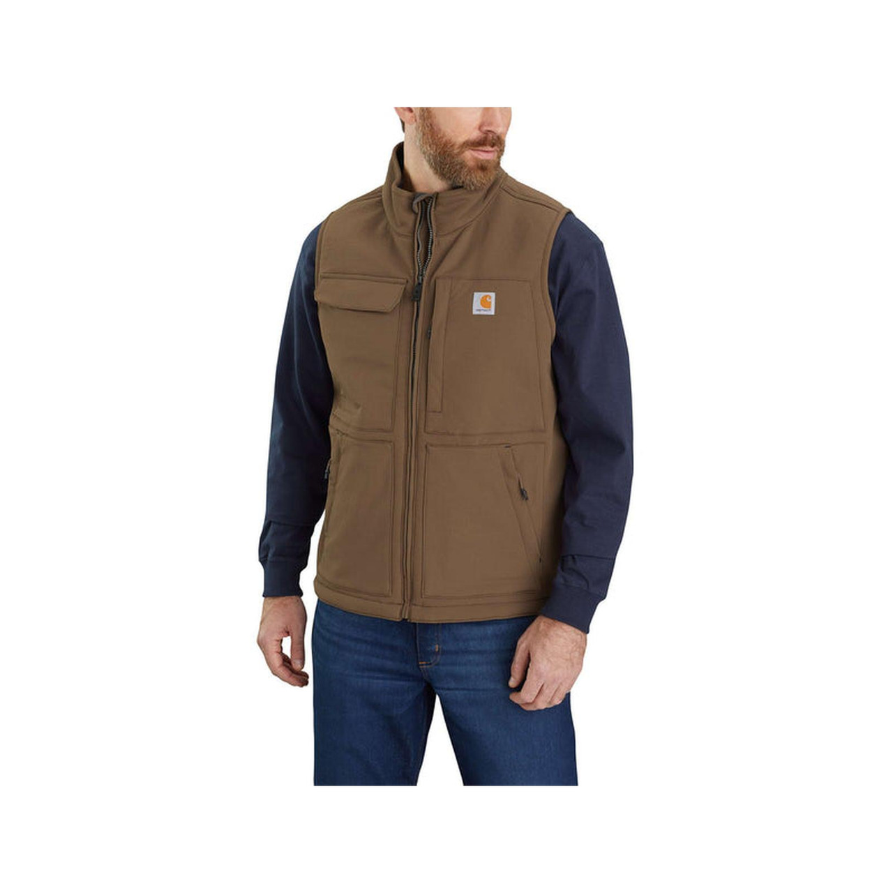 Carhartt Mens Super Dux Relaxed Fit Sherpa-Lined Vests - Fin