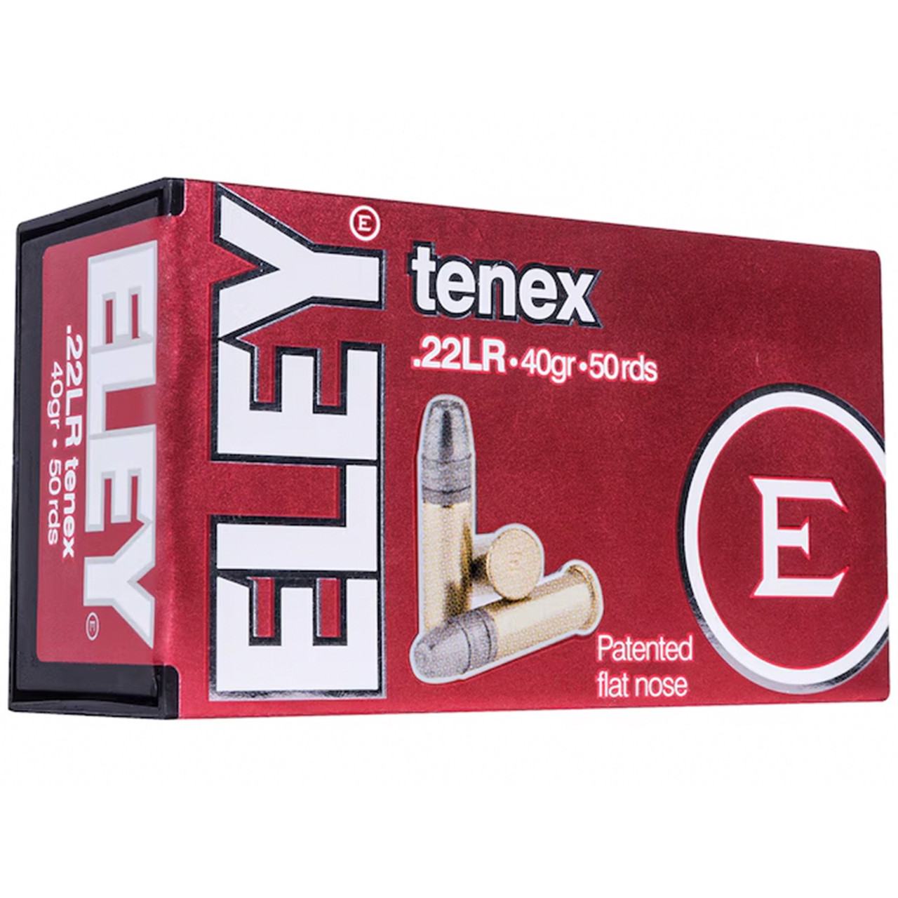 Eley Tenex EPS 22LR Ammo 40 Grain Flat Nose 50 Rounds - Fin
