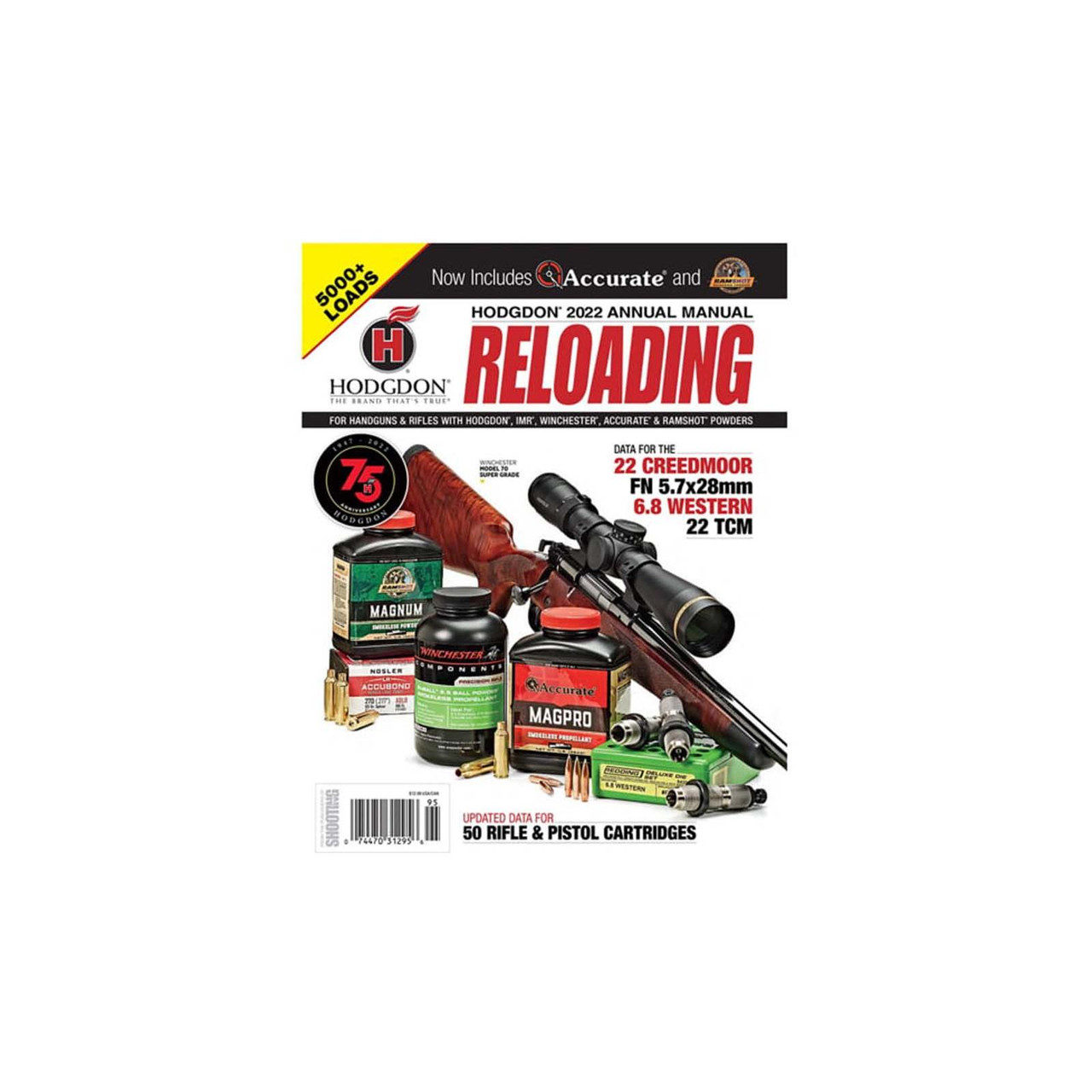 Firearm Reference Print Out Hodgdon 2022 Annual Reloading Manual 19th Edition - Fin Feather Fur ...