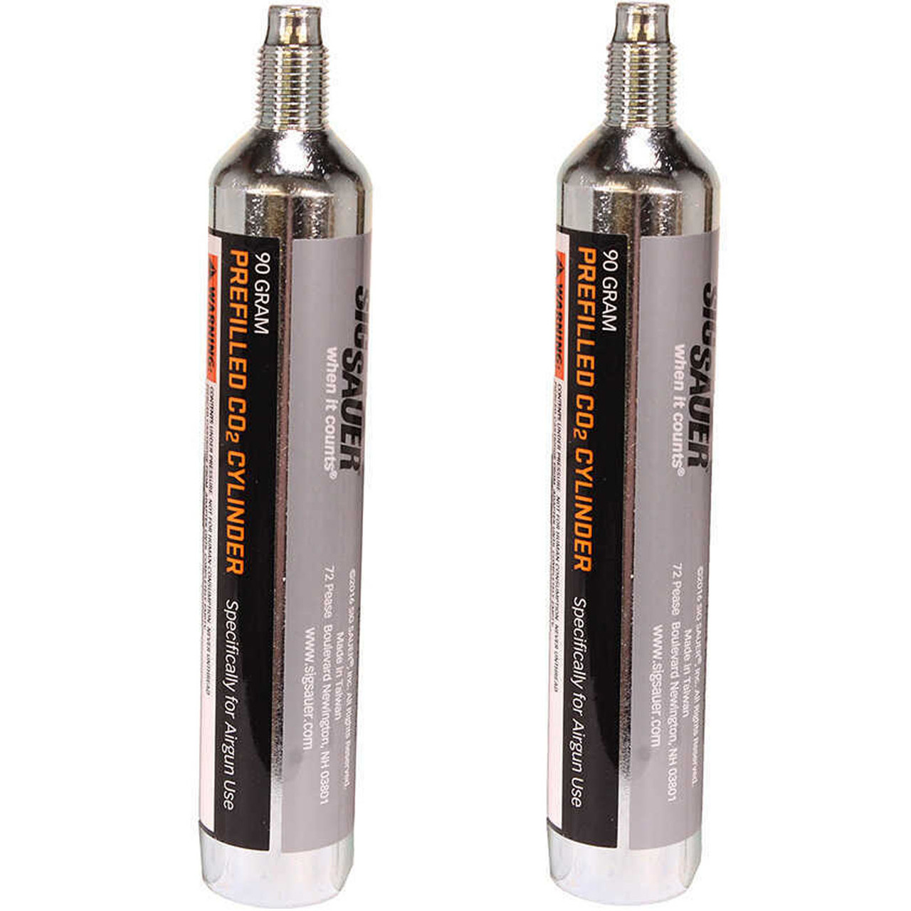 SIG SAUER Air Gun CO2 Cartridges 2-Pack, AC-90-2 - Fin Feather Fur