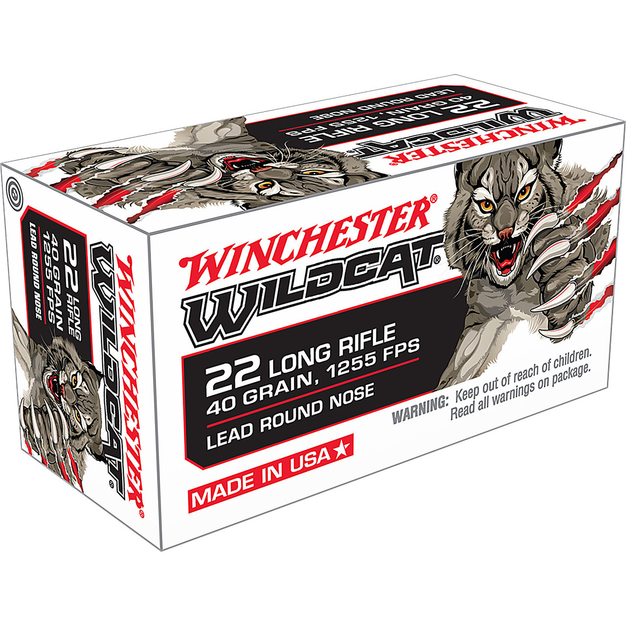 Winchester WW22LR USA Wildcat 22LR 40 GR LRN 50 Rounds - Fin