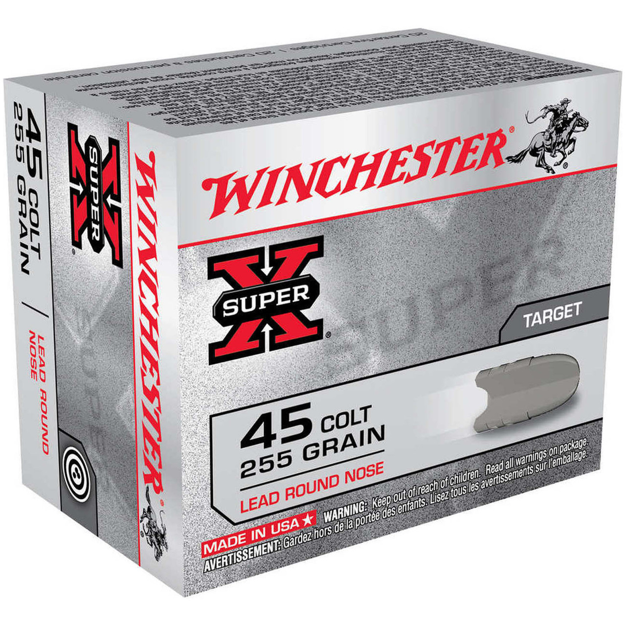 Winchester X45CP2 SuperX 45LC 255 GR LRN 20 Rounds - Fin Feather