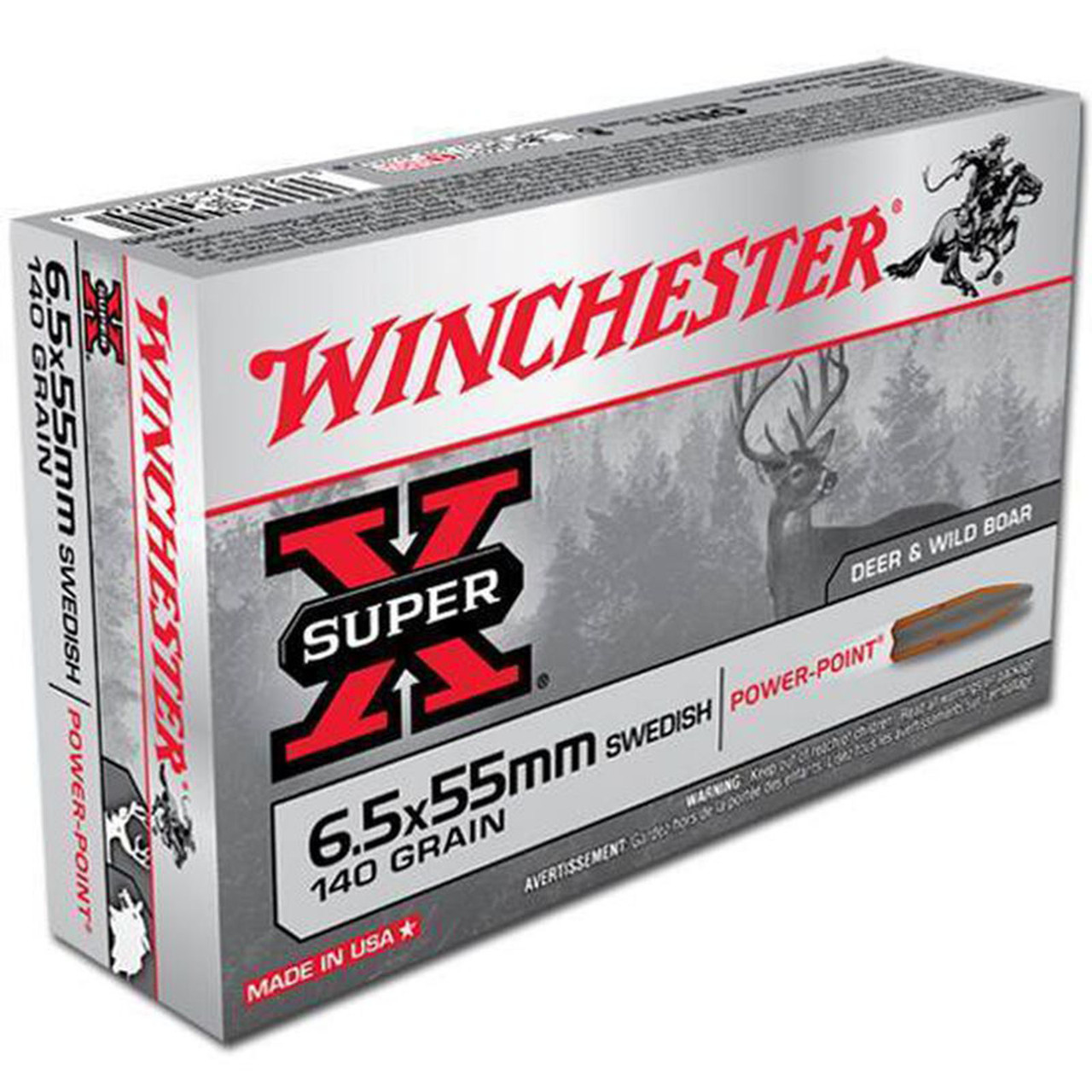 ammo CD6枚組 Winchester X6555 SuperX 6.5X55 Swedish 140 GR Power Point 20