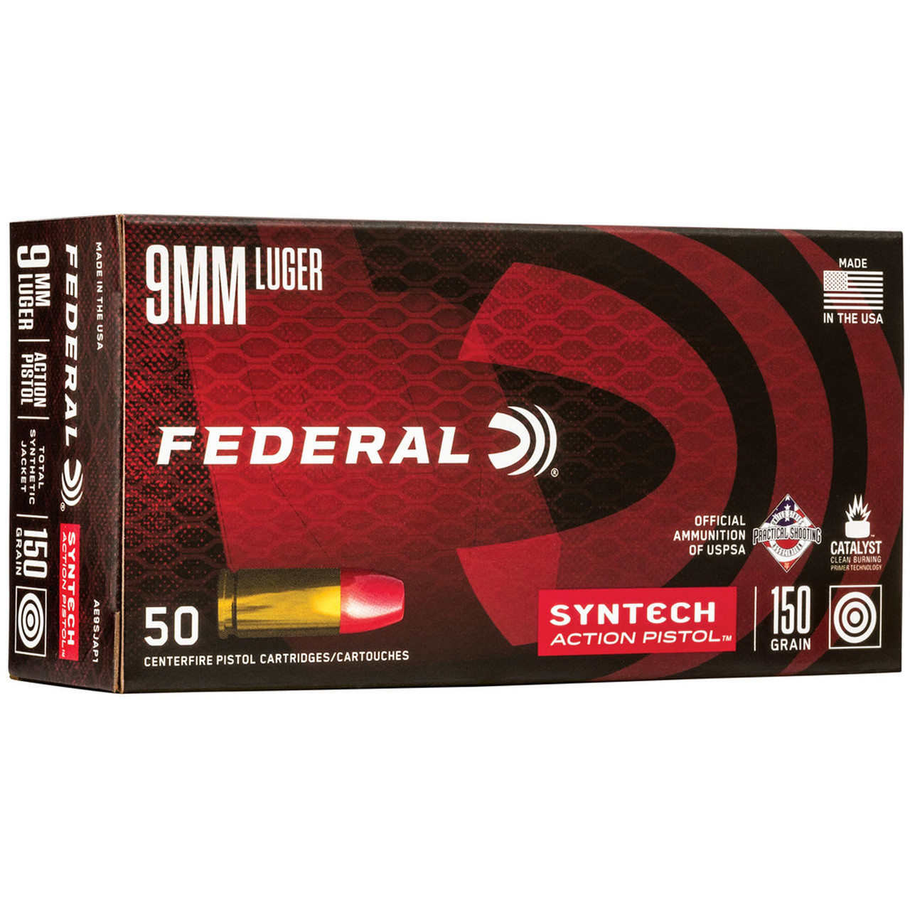 Federal AE9SJAP1 American Eagle 9mm 150 GR TSJFN 50 Rounds