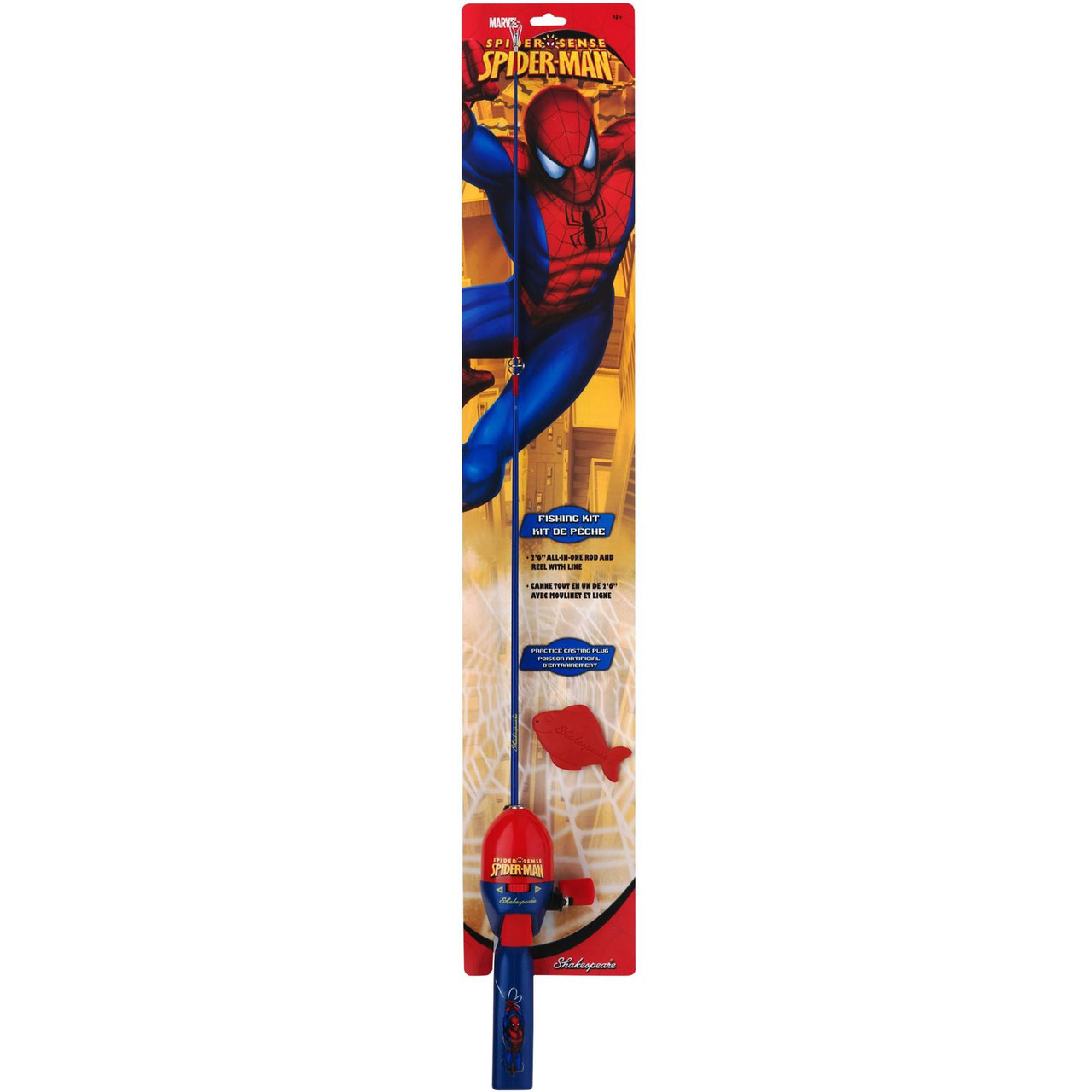 Shakespeare Spider-Man Fishing Kit with 2'6 All-In-One Casting