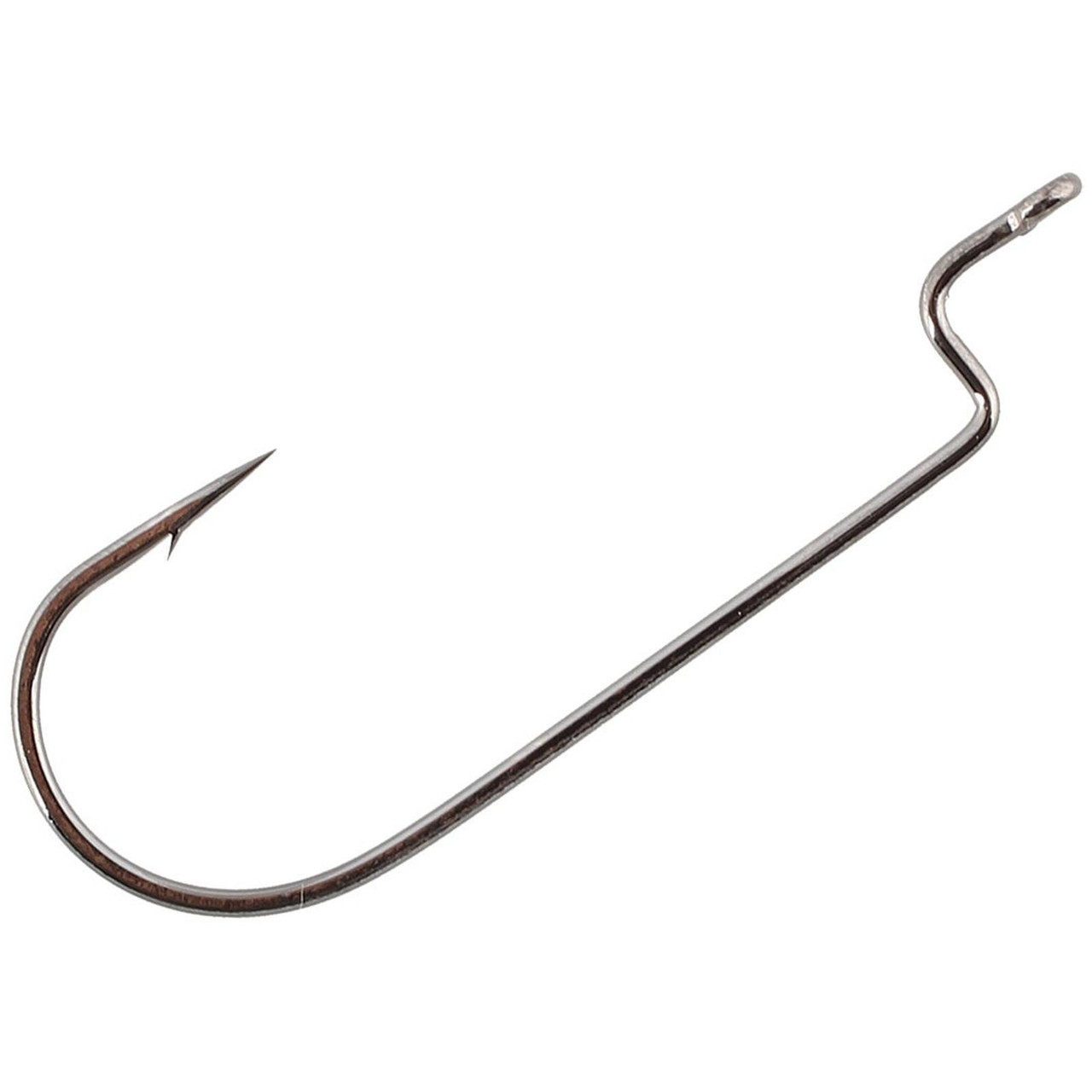 Gamakatsu 25 Pack Round Bend Offset Worm Hook (Bronze, 4/0)