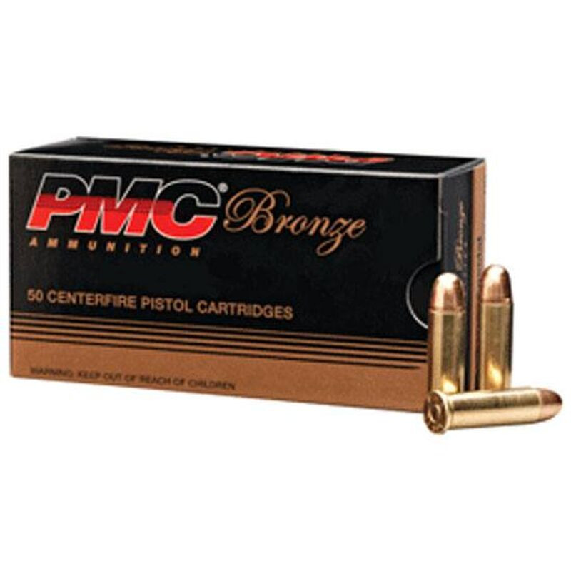 PMC Bronze 9mm 124 GR Full Metal Jacket Bullet 1110 fps 50 Rounds Fin