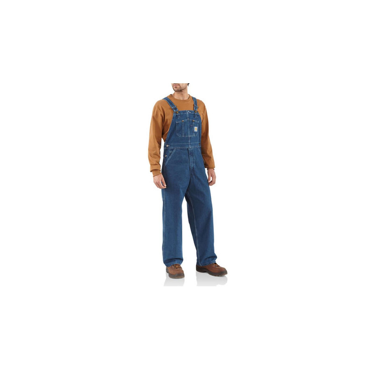 Carhartt Men's Washed Denim Bib Overall R07 - Fin Feather Fur Outfitters