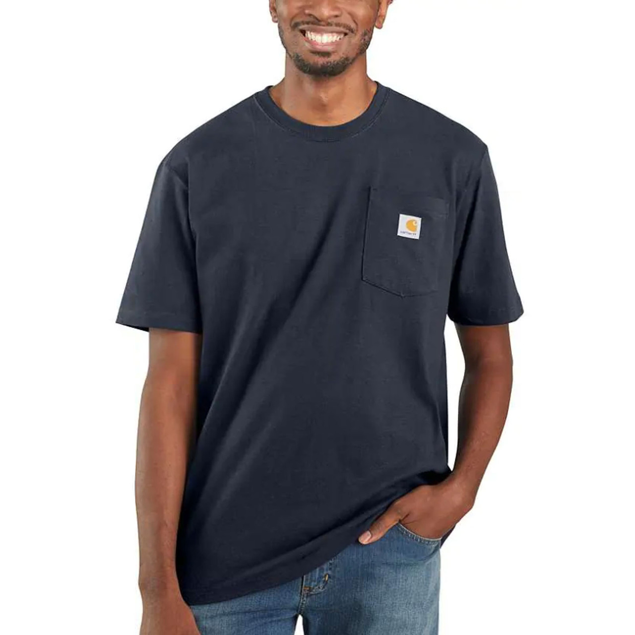 Carhartt Men's Workwear Pocket Short Sleeve T-Shirts K87-Blk K87 - Fin ...