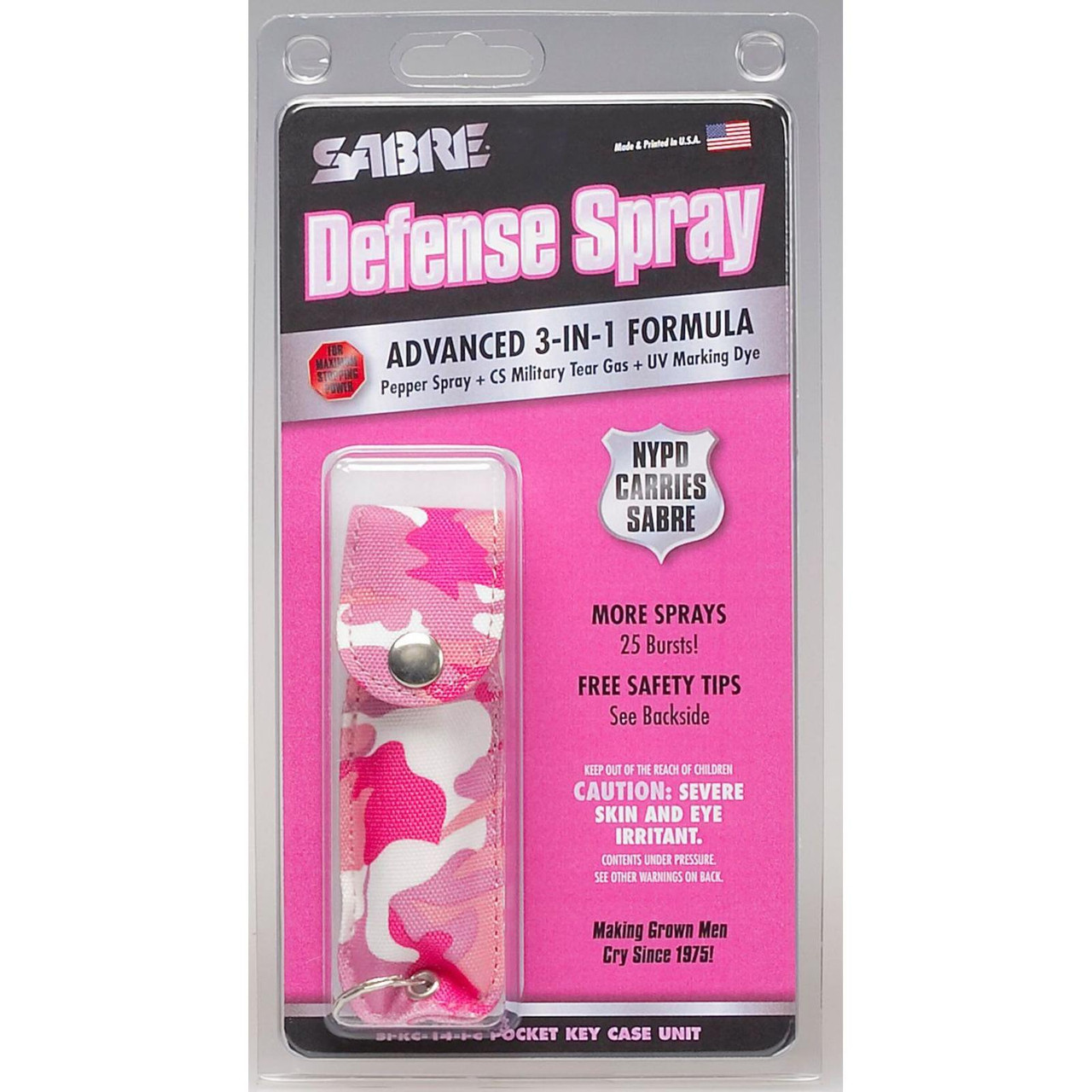 Sabre Self Defense Pepper Spray Pocket/Keychain .54 oz 810 ft Camo