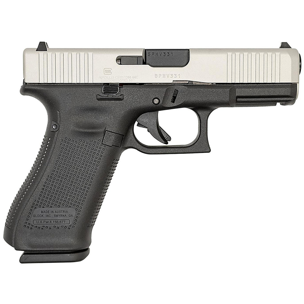 Glock 45 9mm 17-Round Pistol with Aluminum Cerakote Slide - Fin