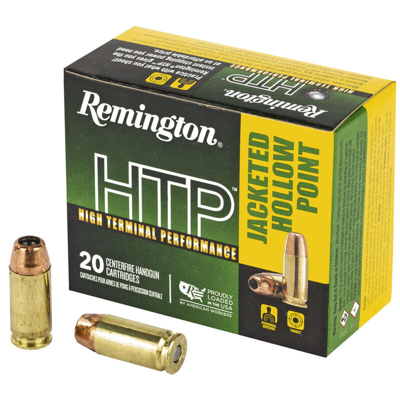 Remington HTP .40 S&W Ammunition 180 Grain JHP 20 Rounds - Fin