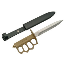 SZCO Supplies 12" 1918 WWI TRENCH KNIFE - Brass Handle
