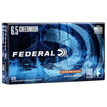 Federal Power-Shok 6.5 Creedmoor Ammunition 140 Grain Jacketed Soft Point 20 Rounds