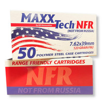 Maxxtech 7.62x39mm NFR 123 Grain Steel Case Full Metal Jacket 50 Rounds