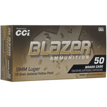 Blazer Handgun 9mm 115gr Jacketed Hollow Point 50 Rounds