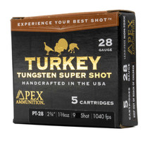 Apex Turkey 28ga 2 3/4" 1 3/8oz #9 Tungsten Super Shot 5rd PT28#9 5 Rounds