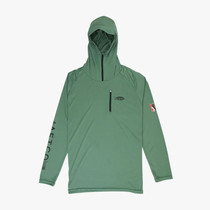 Aftco Jason Christie Hooded LS Performance Shirt Olive M