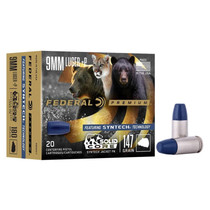Federal Solid Core 9mm Luger +P 147 Grain Solid 1120 fps 20 Rounds