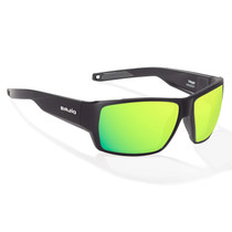 Bajio Vega Sunglasses Matte Black frame / Green Mirror Polycarbonate Lens