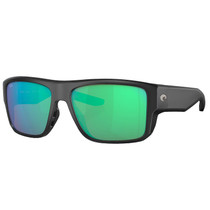 Costa Taxman Matte Black Frame Green Mirror Polarized Glass Lenses