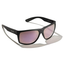 Bajio Boneville Sunglasses Matte Black Frame Rose Mirror Polycarbonate Lenses