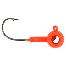 Leland's Lures Crappie Magnet Eyehole Round Jig Head Orange 1/16 oz.