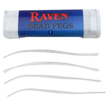 Raven Bead Pegs Clear-White 50PK