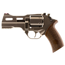 Chiappa Firearms 340222 Rhino 40DS Small Frame 357 Mag 6 Shot, 4" Nickel-Plated Steel Vent Rib Barrel & Cylinder, Nickel-Plated Aluminum Frame, Walnut Grip, Concealed Hammer